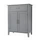 Teamson Home Wooden Bathroom Floor Cabinet & 1 Drawer Grey EHF-F0018