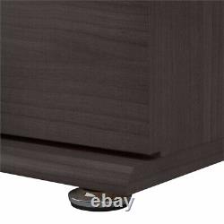 Universal Floor Storage Cabinet with Drawers in Storm Gray Engineered Wood